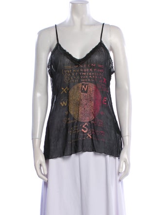 The People Of The Labyrinths Silk Printed Top