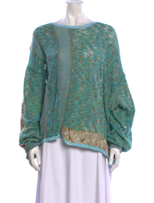 The People Of The Labyrinths Printed Bateau Neckline Sweater