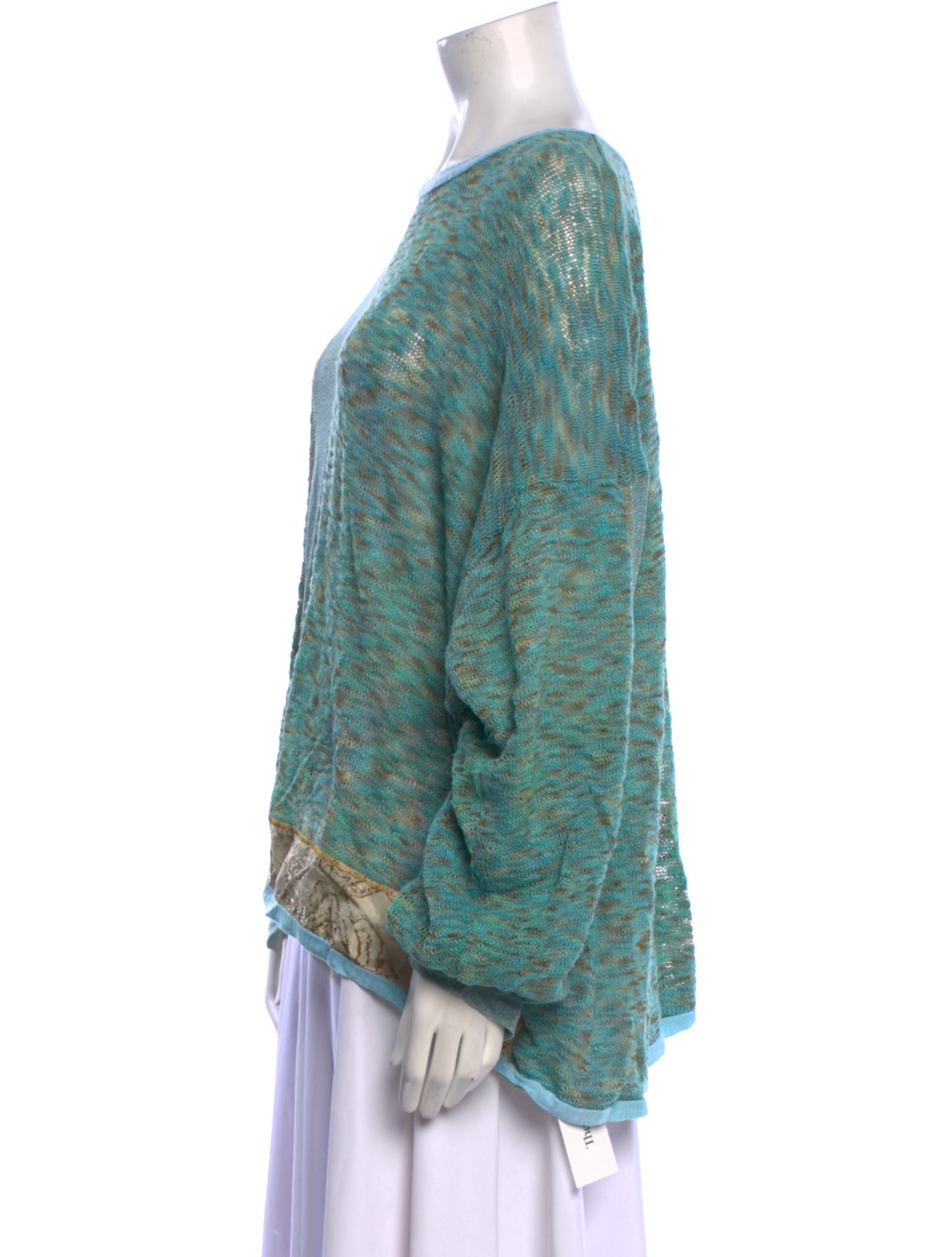 The People Of The Labyrinths Printed Bateau Neckline Sweater