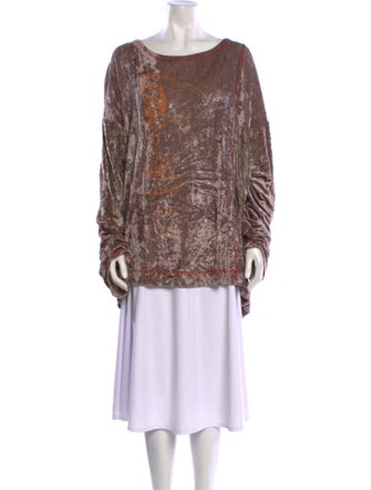 The People Of The Labyrinths Printed Bateau Neckline Tunic