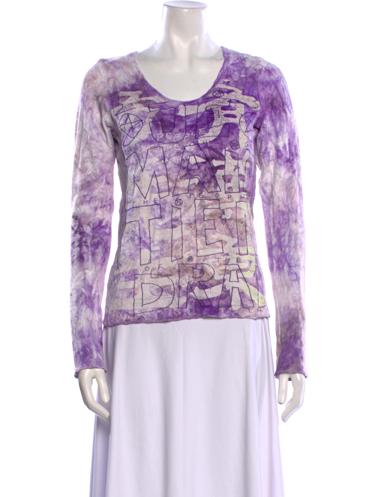 The People Of The Labyrinths Printed Scoop Neck T-Shirt