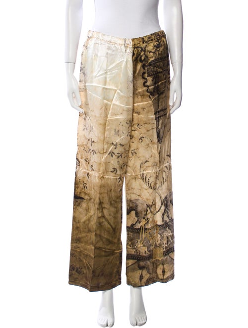 The People Of The Labyrinths Silk Wide Leg Pants