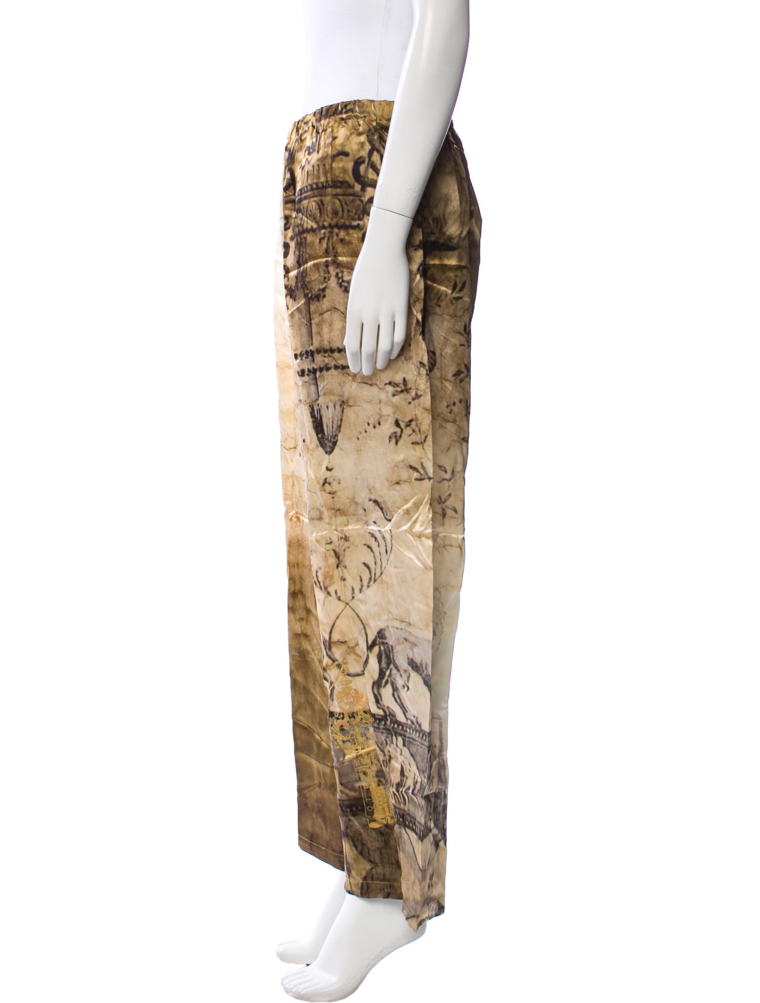 The People Of The Labyrinths Silk Wide Leg Pants