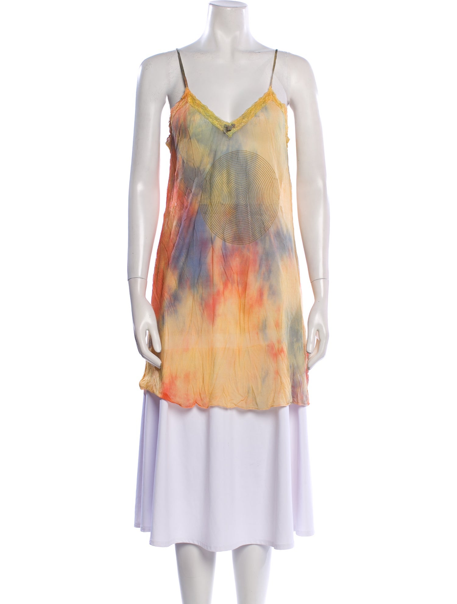 The People Of The Labyrinths Silk Tie-Dye Print Tunic