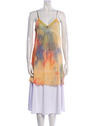 The People Of The Labyrinths Silk Tie-Dye Print Tunic