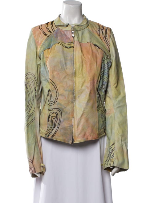 The People Of The Labyrinths Suede Printed Jacket