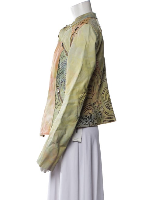 The People Of The Labyrinths Suede Printed Jacket