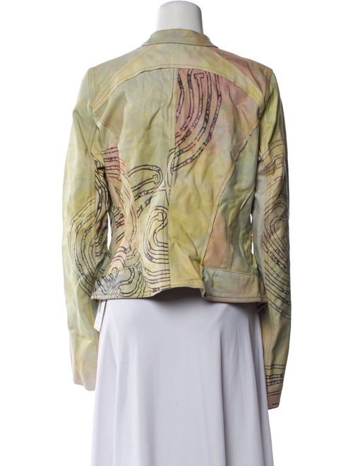 The People Of The Labyrinths Suede Printed Jacket