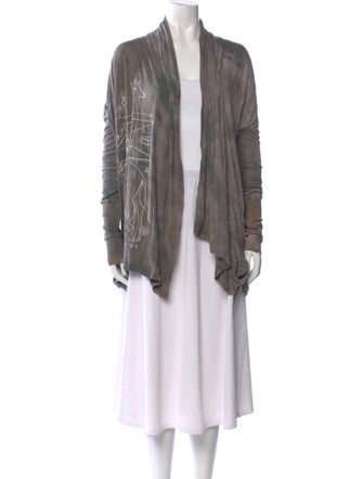 The People Of The Labyrinths Printed Open Front Tunic