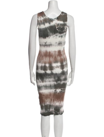 The People Of The Labyrinths Silk Midi Length Dress