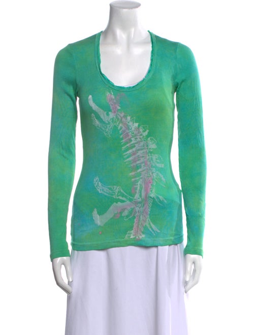 The People Of The Labyrinths Silk Graphic Print T-Shirt