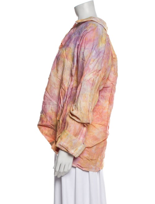 The People Of The Labyrinths Linen Printed Blouse