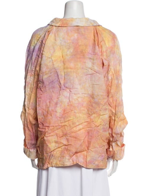 The People Of The Labyrinths Linen Printed Blouse