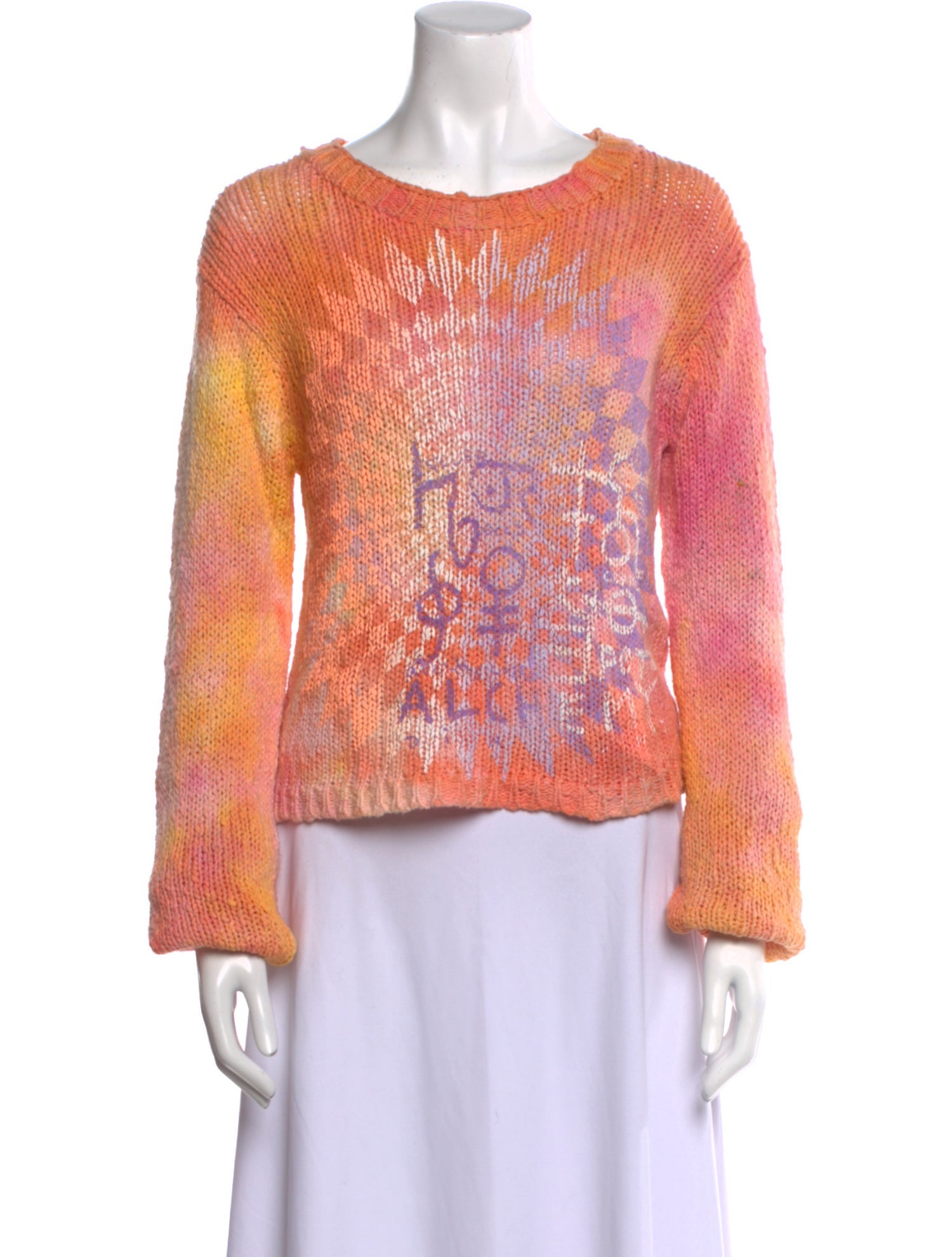The People Of The Labyrinths Printed Scoop Neck Sweater