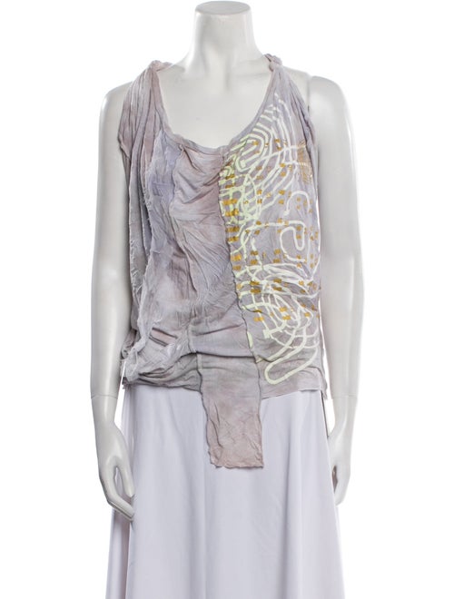 The People Of The Labyrinths Printed Scoop Neck Top