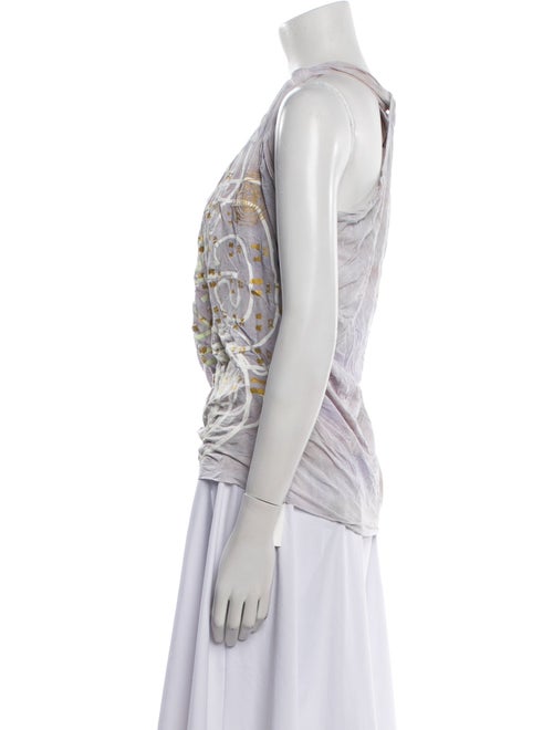 The People Of The Labyrinths Printed Scoop Neck Top