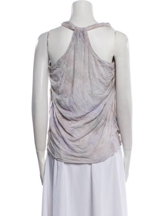 The People Of The Labyrinths Printed Scoop Neck Top