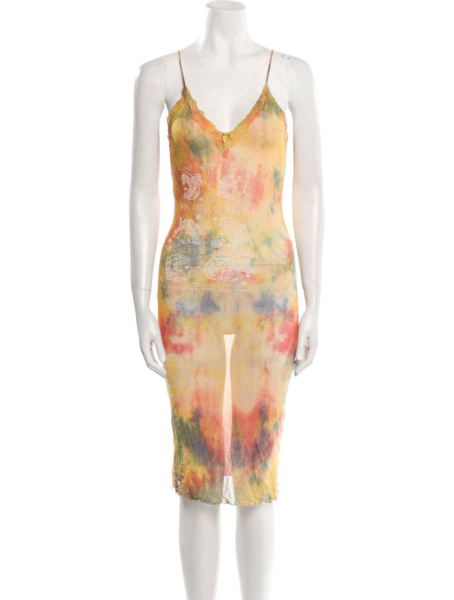 The People Of The Labyrinths Silk Midi Length Dress