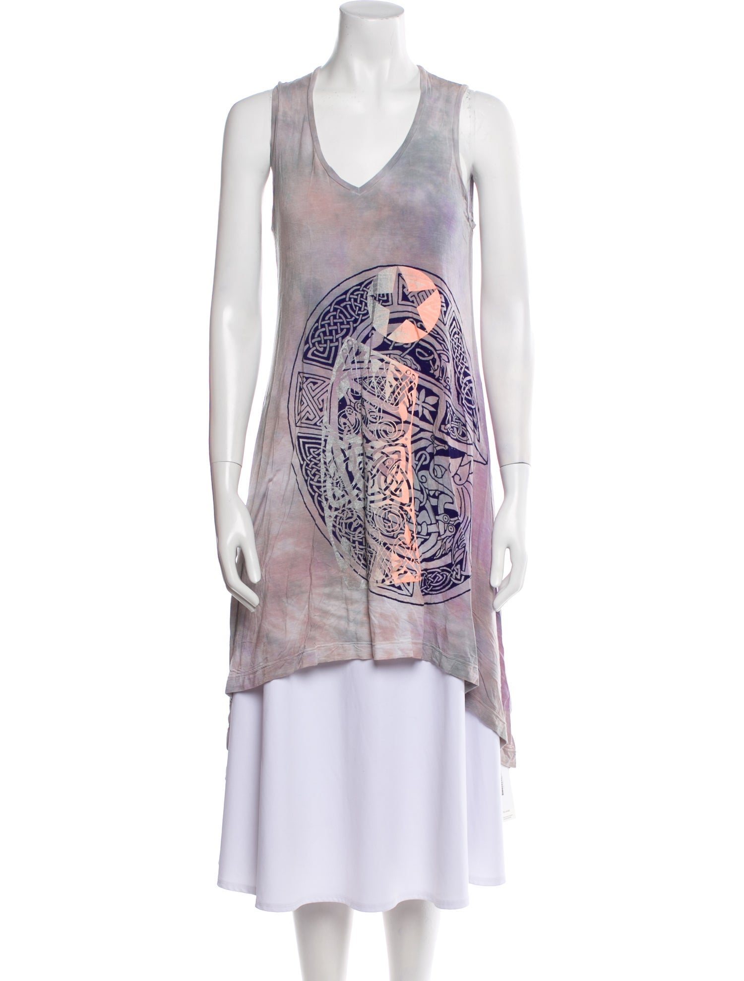 The People Of The Labyrinths Graphic Print Scoop Neck Tunic