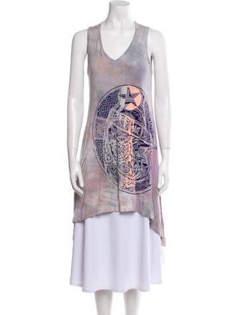 The People Of The Labyrinths Graphic Print Scoop Neck Tunic