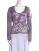 The People Of The Labyrinths Tie-Dye Print Scoop Neck Sweater