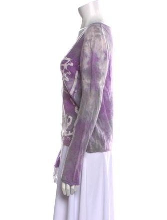 The People Of The Labyrinths Tie-Dye Print Scoop Neck Sweater