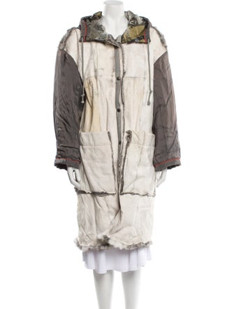 The People Of The Labyrinths Colorblock Pattern Coat