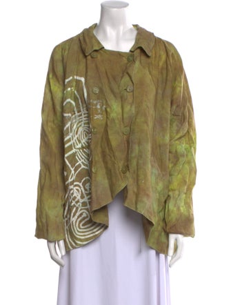 The People Of The Labyrinths Linen Printed Blouse