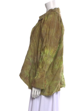 The People Of The Labyrinths Linen Printed Blouse