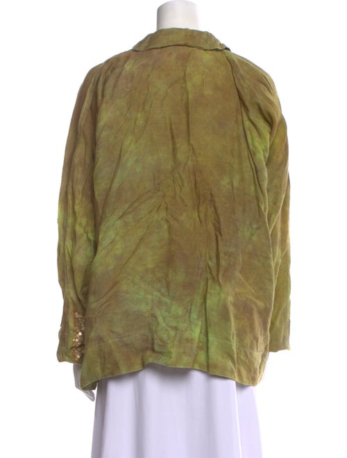 The People Of The Labyrinths Linen Printed Blouse