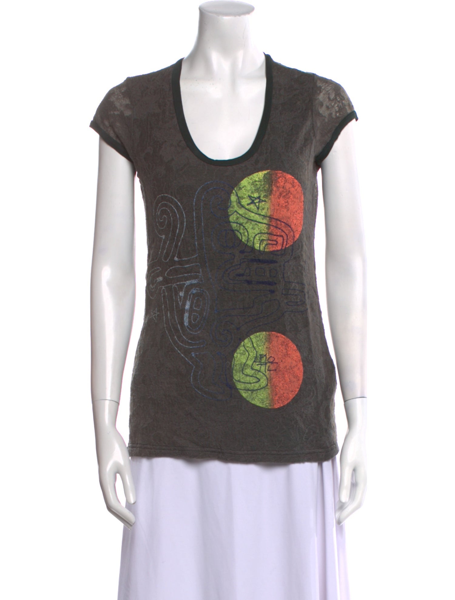 The People Of The Labyrinths Wool Graphic Print T-Shirt