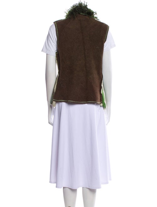 The People Of The Labyrinths Shearling Tie-Dye Print Fur Jacket