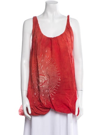 The People Of The Labyrinths Silk Scoop Neck Top