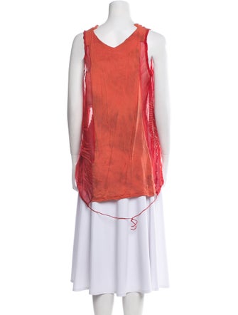 The People Of The Labyrinths Silk V-Neck Blouse