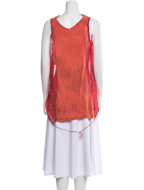 The People Of The Labyrinths Silk V-Neck Blouse