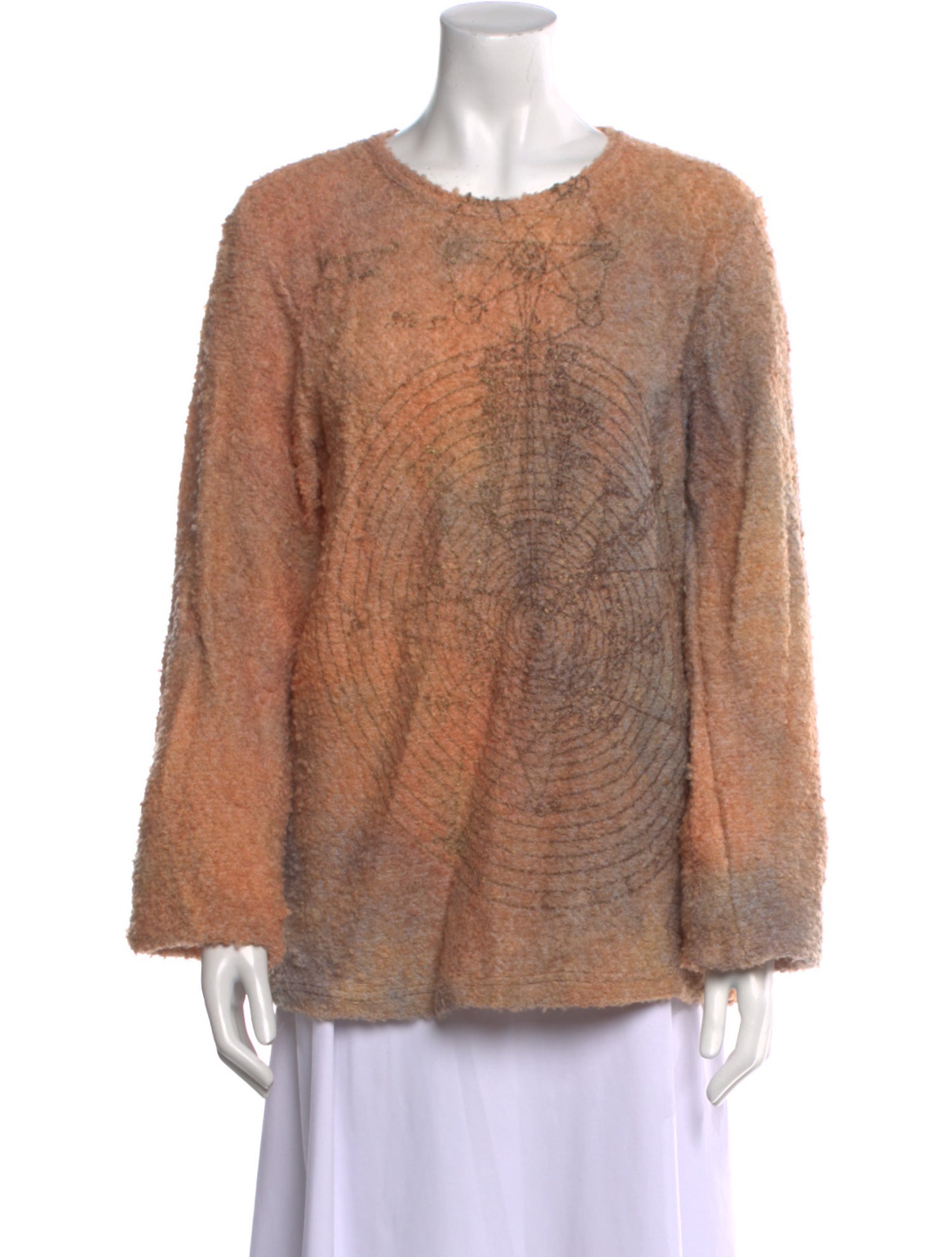 The People Of The Labyrinths Printed Scoop Neck Sweater