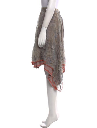 The People Of The Labyrinths Silk Midi Length Skirt