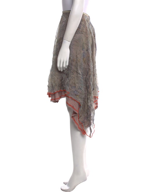 The People Of The Labyrinths Silk Midi Length Skirt