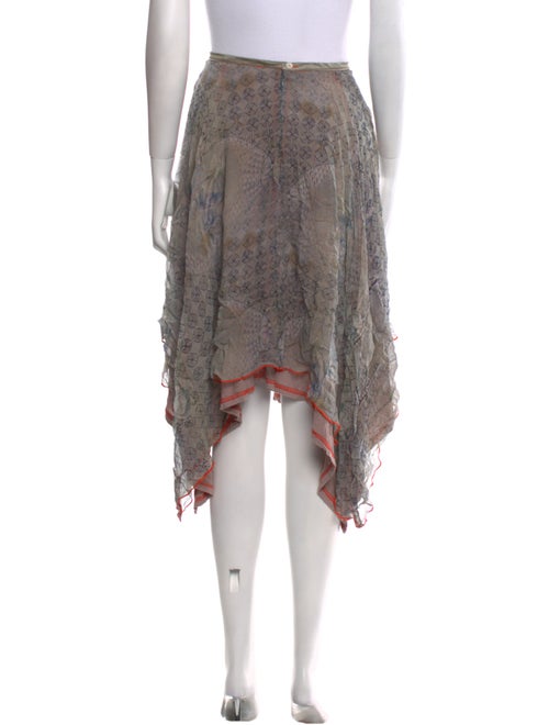 The People Of The Labyrinths Silk Midi Length Skirt