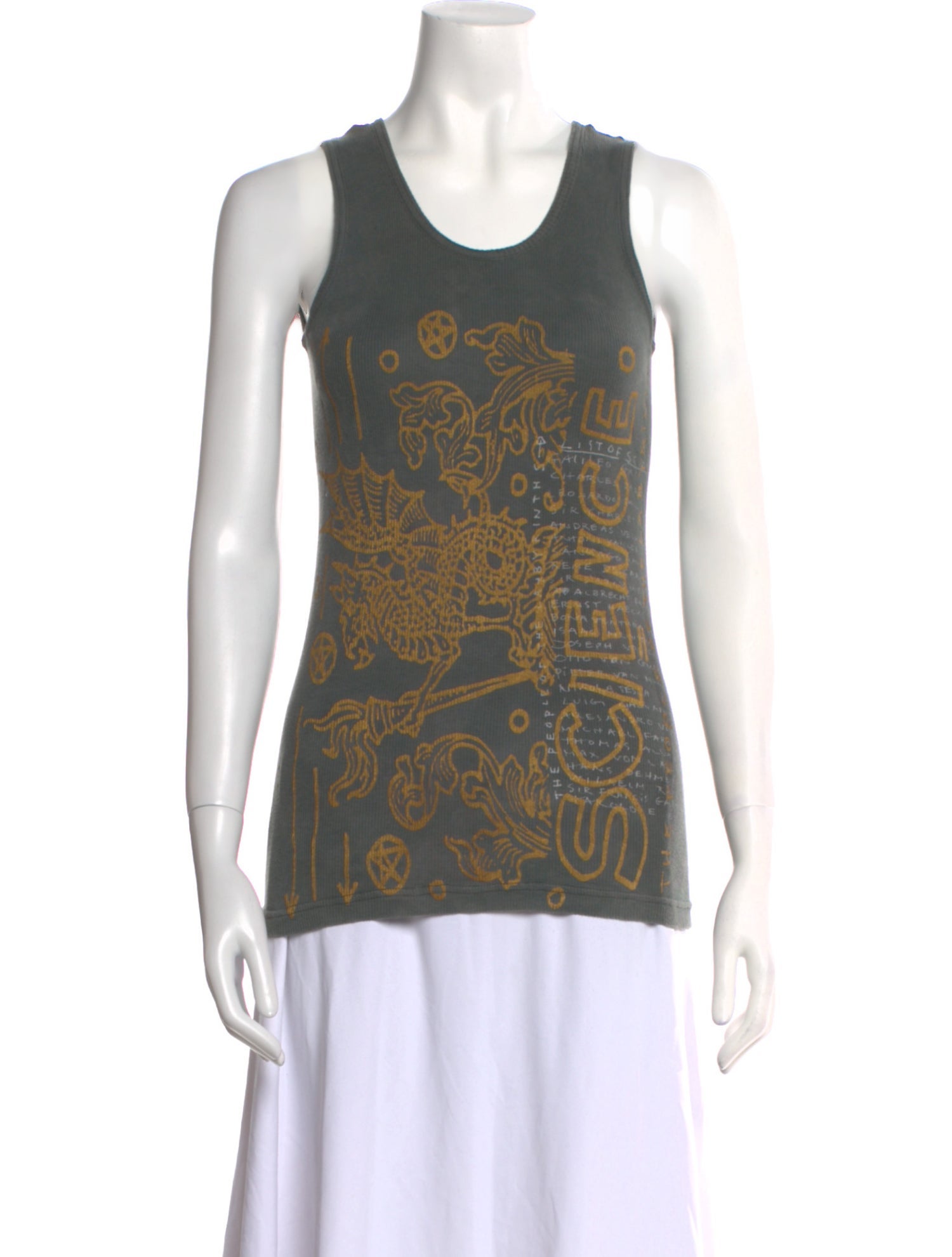The People Of The Labyrinths Graphic Print Scoop Neck Top