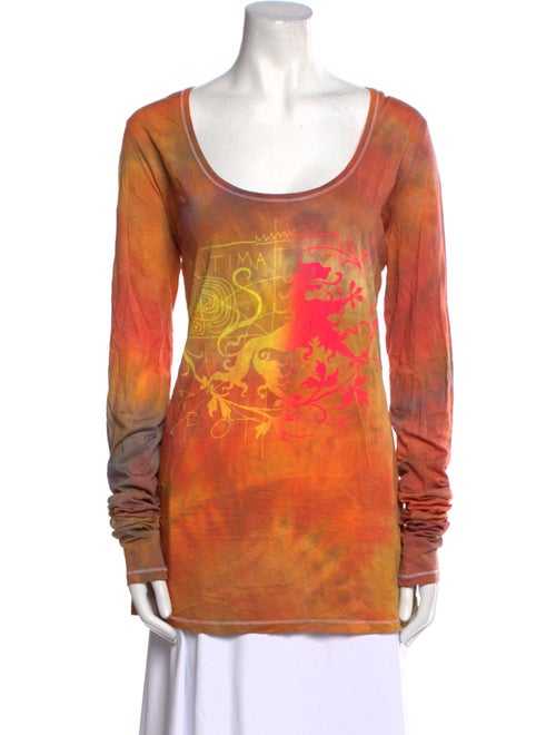 The People Of The Labyrinths Tie-Dye Print Scoop Neck Tunic