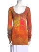 The People Of The Labyrinths Tie-Dye Print Scoop Neck Tunic