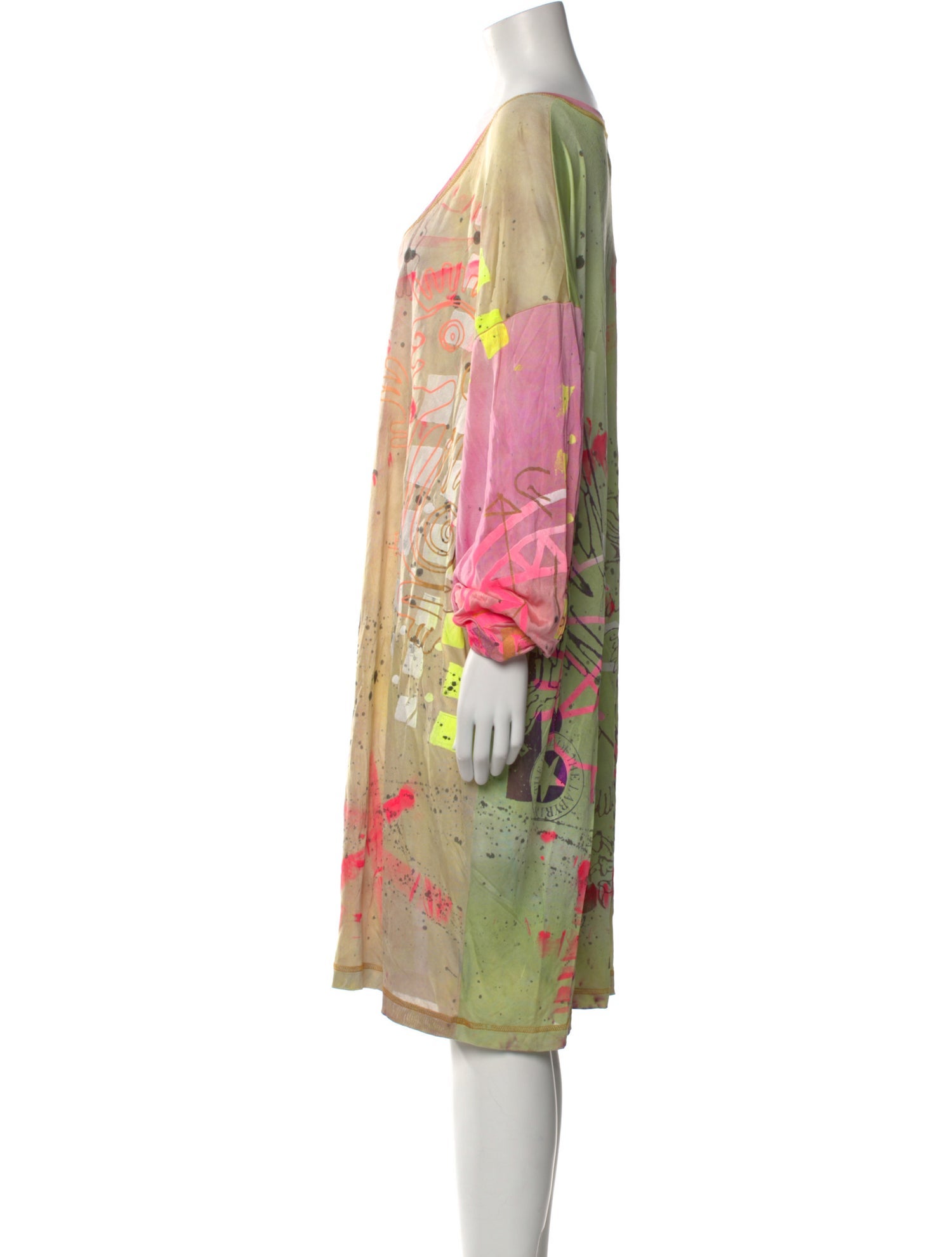 The People Of The Labyrinths Silk Mini Dress