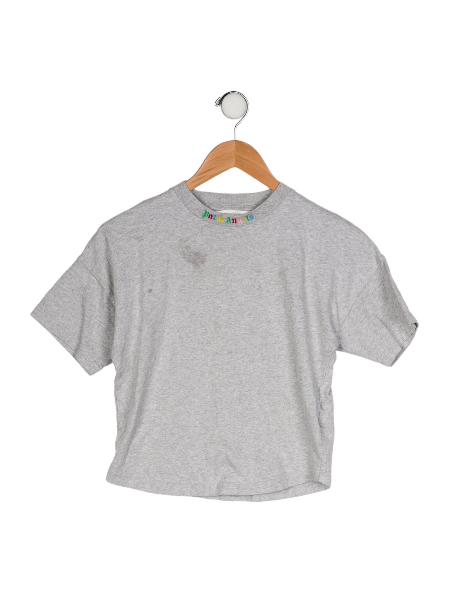 Palm Angels Kids Logo Printed Short Sleeve Top