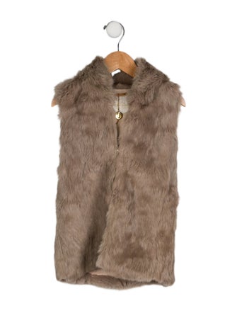 Pale Cloud Fur Sleeveless Rabbit Vest