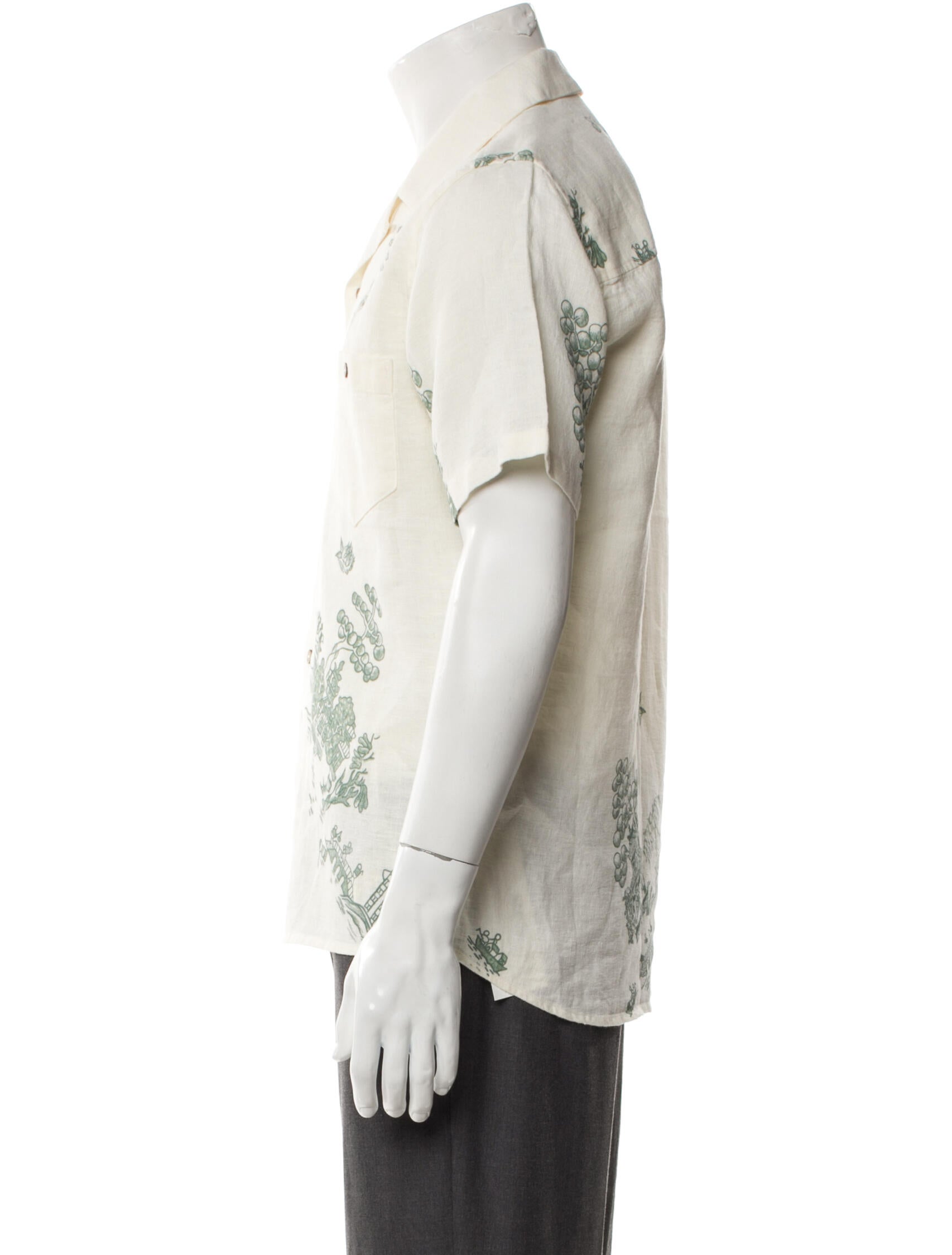 Percival Linen Graphic Print Shirt