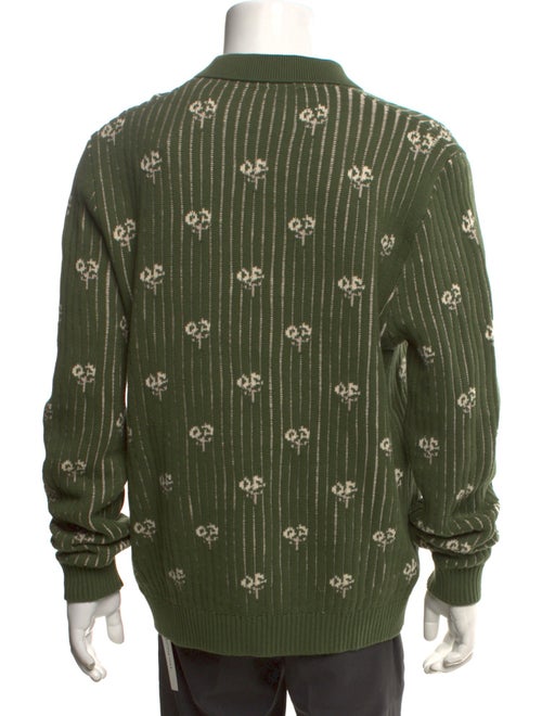 Percival Printed Collar Polo Sweater
