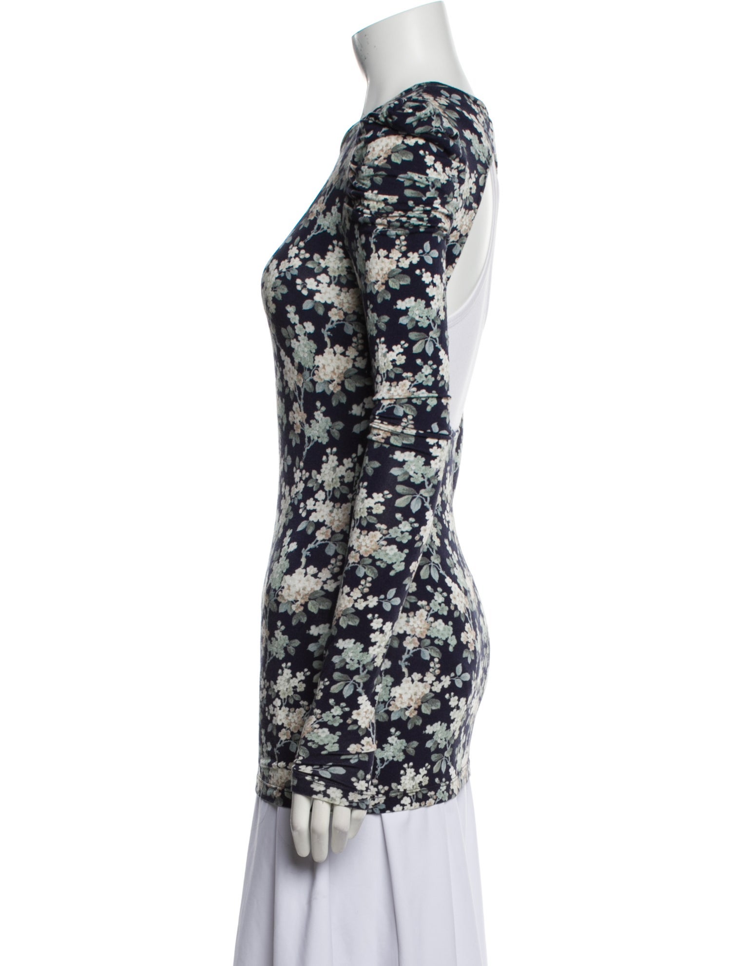 Les Rêveries Printed Crew Neck Top