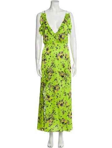 Les Rêveries Dresses Floral Print Long Dress S