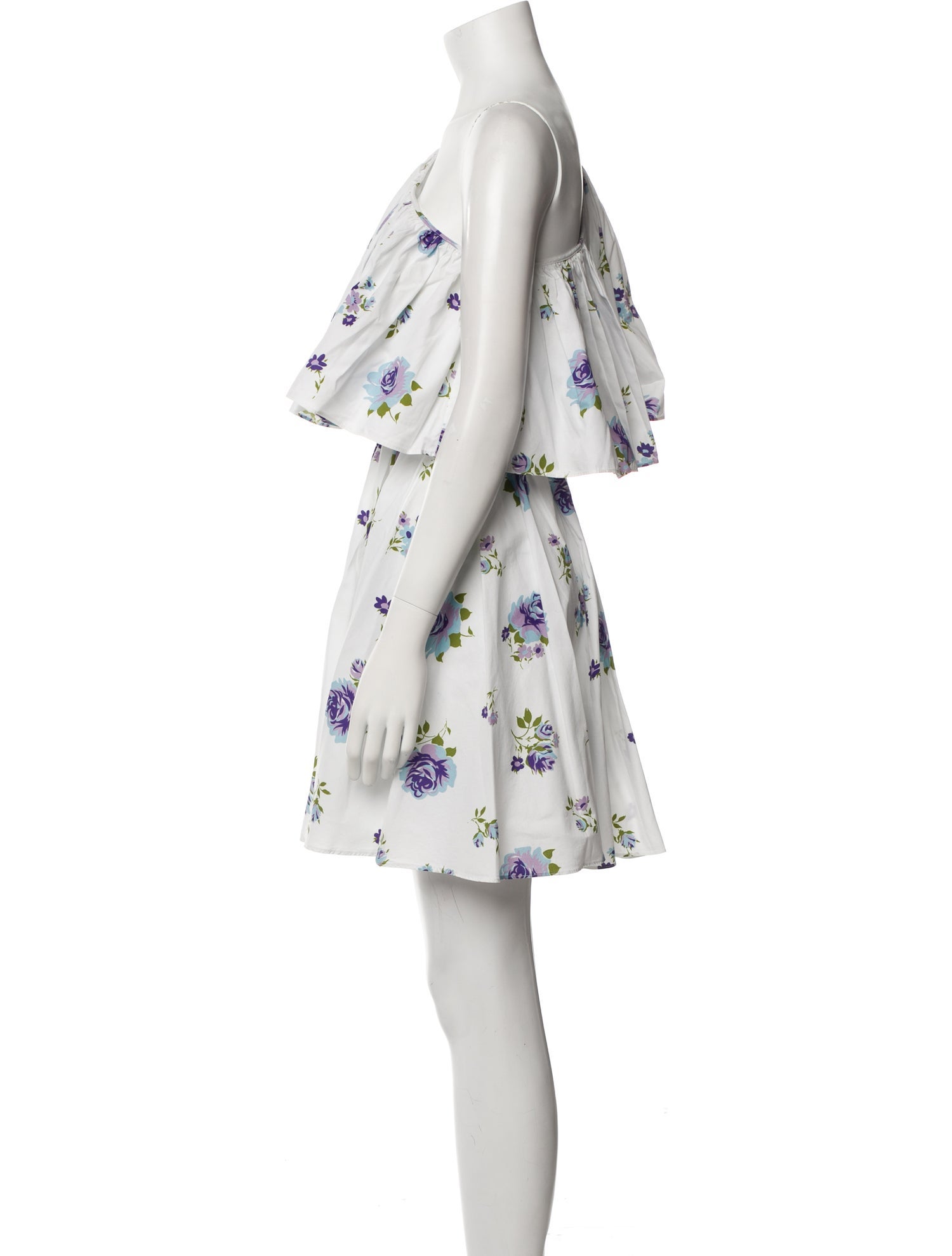 Les Rêveries Floral Print Mini Dress